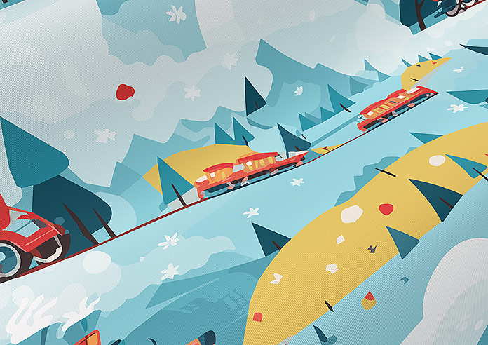 All Aboard, Multi - Twist&Fit Roller Blind - Image 4